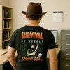 Survival is my weekly sprint goal, an agile methodology t-shirt