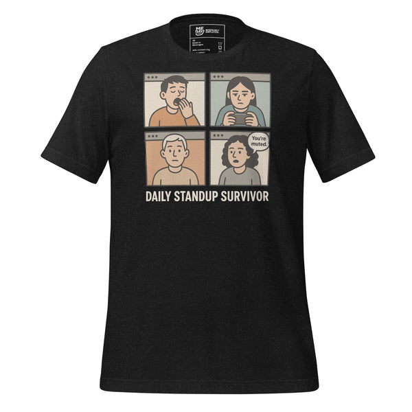 Daily Standup Survivor T-shirt | Funny Developer Tee