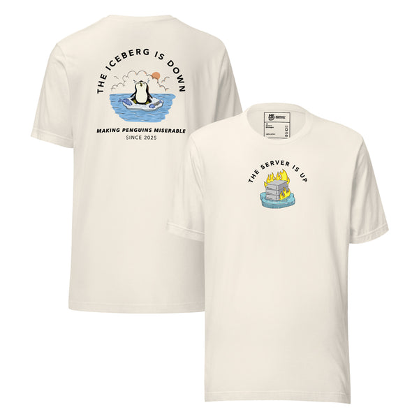 The server is up, the iceberg is down graphic tee